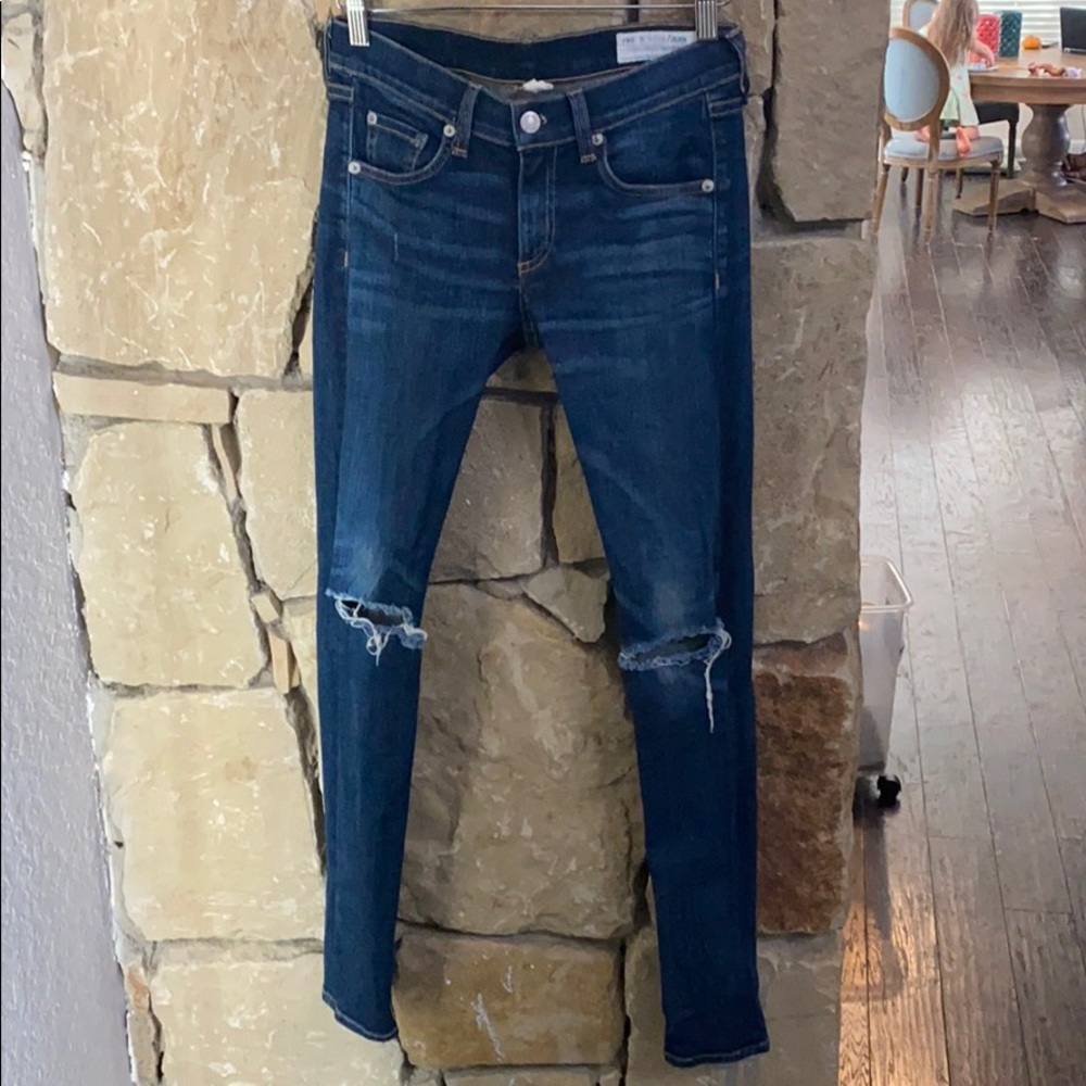 Rag & Bone Skinny Distressed Jeans- Size 24